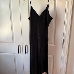 Quince Black Backless Dress